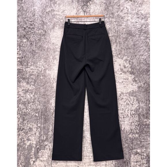 New Cuts Clothing Essential Pants 2 Womens Black Relaxed Pleated Trouser - Picture 2 of 7